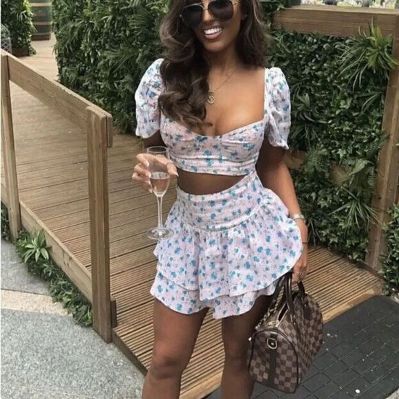 ZARA FLORAL SATIN EFFECT CORSET TOP - Picture 10 of 15